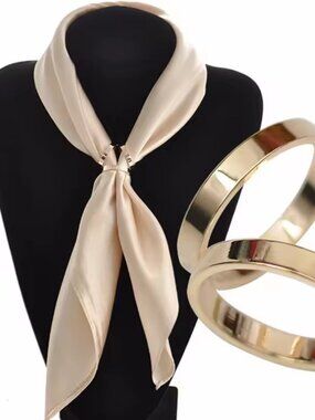 New Gold Scarf Buckle Ring
